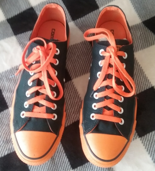 black orange converse